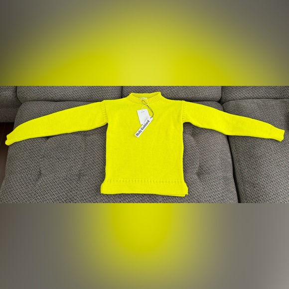 🆕 Molly Goddard Ayla Jumper Lambswool Knit Sweater Neon Yellow XS Retail $580 - Picture 4 of 16